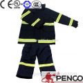 Fire fighting equipment dark blue nomex fabric fire protection suit